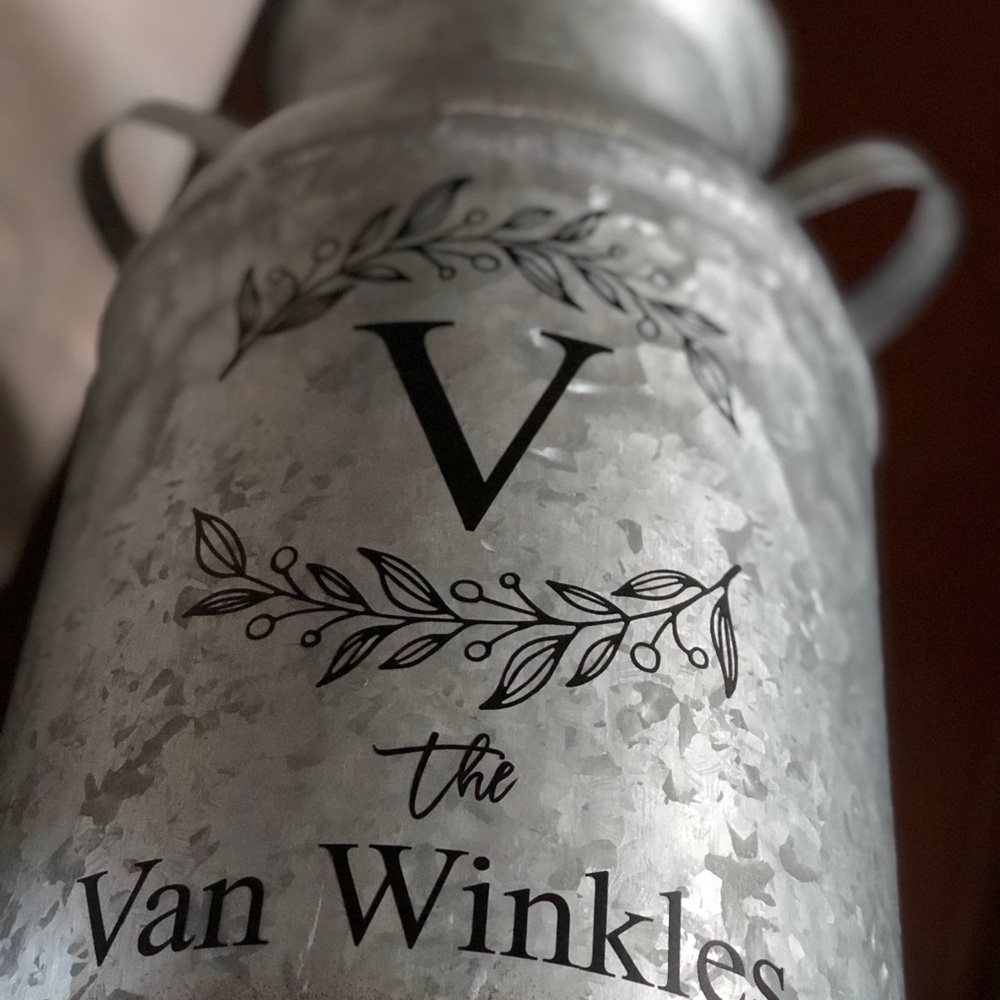 Rare Vintage Style Galvanized Milk Can With American Flag 8.75” X 13.5” - Picture 8 of 14